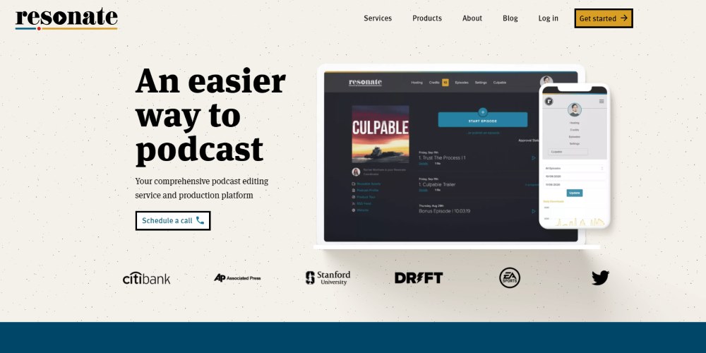 Resonate podcast hosting services
